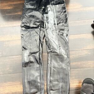 SPANX Black Leather Leggings